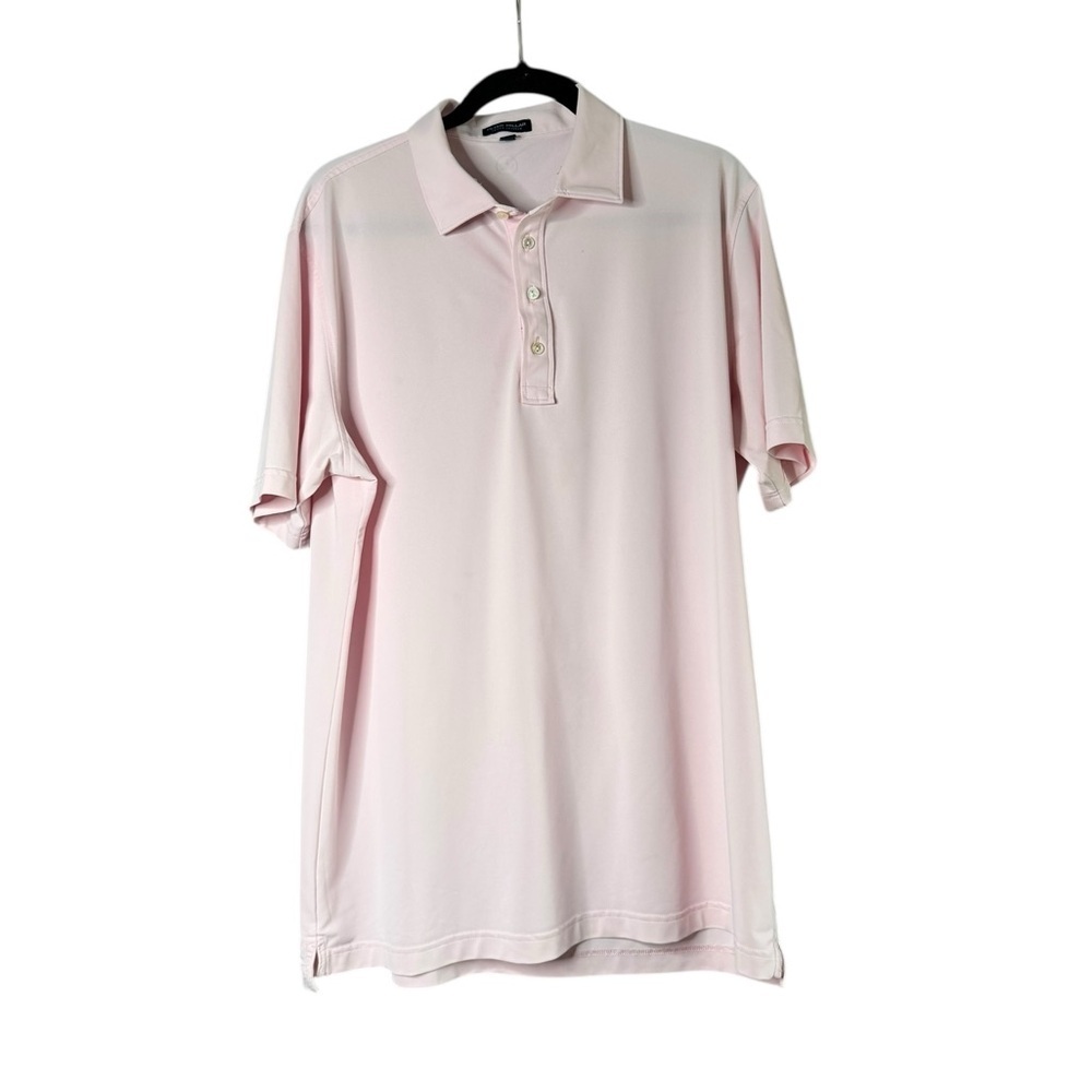 Peter Millar Crown Crafted XL Blush Pink Performance Golf Polo Stretch E46